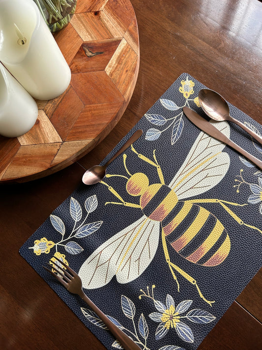 Abeja floral rectangular